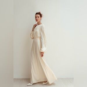 Ivory Satin Wedding Dress, NWT